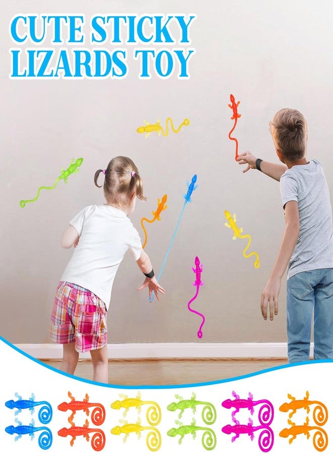HLARTNET 26 PCS Sticky Gecko for Kids, Stretchy Sticky Lizards Toys Bulk for Reptile Party Favors, Children Lizards Gifts for Goodie Bags Stuffers Pinata Filler Students Rewards - Image 5